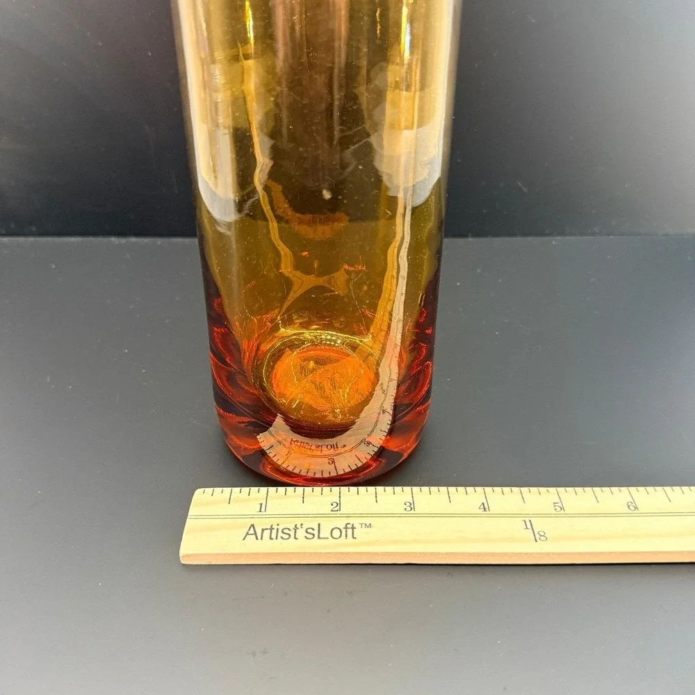 Vintage Blenko 712L Candleholder Wheat John Nickerson 9.5